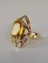 Златен пръстен с Цитрин 14 карата,проба 585, снимка 16