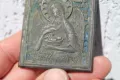 Стара бронзова икона с емайл , снимка 4