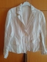 Подарявам!Бяло сако на кафеви раета, снимка 1