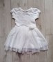Бяла рокля Next с пеперуди 12-18 месеца (ръст до 86 см) , снимка 1 - Бебешки рокли - 39277788