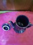 Антикварно, френско чайниче с капаче  - Limoges porcelain - кобалт и злато., снимка 7