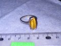 СКЪПОЦЕНЕН МОДЕН АРТ ПРЪСТЕН с ЮВЕЛИРНО ШЛИФОВАН КАМЪК ТИГРОВО ОКО 36994, снимка 9