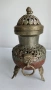 Тибетска, медна , старинна кадилница ,съд за прекадяване на тамян., снимка 4