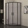 Овална душ кабина EASY ASSEMBLE, в черно, снимка 1 - Душ кабини и вани - 39809882