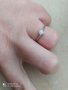 Годежен пръстен от платина с диамант , снимка 8