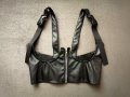 Кожен харнес корсет колан с цип, катарами и презрамки р-р S, снимка 4