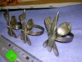 ТРИ СТАРИ КРАСИВИ КОЛЕКЦИОНЕРСКИ ПОСРЕБРЕНИ БРОНЗОВИ РЕТРО САЛФЕТНИКА 41364, снимка 9