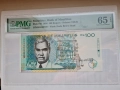 MAURITIUS 🇲🇺 100 RUPEES 1998 PMG 65, снимка 1