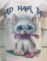 Нова детска тениска с трансферен печат Котенце Bad Hair Day, снимка 7