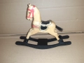 Старо дървено люлещо се конче , играчка, снимка 1