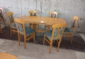 Комплект масивна разтегателна маса с 6 стола, снимка 2