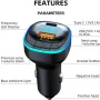 Автомобилен Bluetooth FM трансмитер C33 с LED цветна светлина, снимка 6