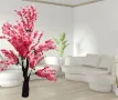 Изкуствено декоративно дърво, Цъфтяща сакура, 1.7 м, снимка 3
