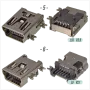 Букса конектор  USB mini  ; 4/5/8/10 pin Female jack SMT connector, снимка 4