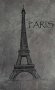 Стикер за стена - Айфелова кула с надпис Париж