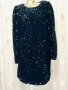 XL/2XL Черна официални рокля с пайети , снимка 5