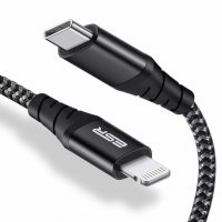 ESR USB-C към Lightning кабел 1 метър, MFi сертифициран PD кабел за бързо зареждане за iPhone , снимка 1 - Аксесоари за Apple - 40125759
