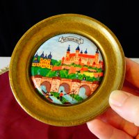 Бронзова чиния с изображение от Wurzburg,порцелан. , снимка 4 - Антикварни и старинни предмети - 26872955