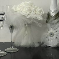 Сватбени чаши, снимка 3 - Сватбени аксесоари - 44044652