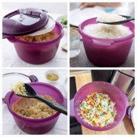 Съд за готвене на ориз и зърнени култури 3 литра Tupperware , снимка 1 - Съдове за готвене - 43384969