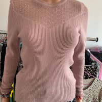 Дамска блуза в нежно розово размер М, снимка 1 - Блузи с дълъг ръкав и пуловери - 40660416