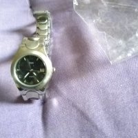 ТСМ немски кварцов часовник с датник точен метална каишка, снимка 1 - Мъжки - 35521157