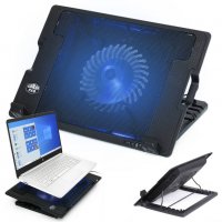 Поставка за лаптоп 9-17" Digital One SP00628 M25, 5 степени наклон, 140mm вентилатор, usb хъб, снимка 2 - Лаптоп аксесоари - 39492021