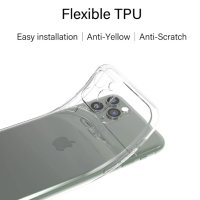 Ултра тънък силиконов калъф за iPhone 15 Plus, T-65, Прозрачен, снимка 3 - Калъфи, кейсове - 43032498