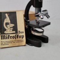 Старинен микроскоп B.O.B 150х300х600, снимка 3 - Антикварни и старинни предмети - 28214699
