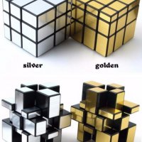 Криво кубче на рубик - златно/сребърно, снимка 1 - Конструктори - 28507999