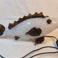Стъклена риба лампа Murano, снимка 7 - Настолни лампи - 39146449
