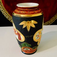 Японска ваза костен порцелан,злато,Satsuma. , снимка 2 - Вази - 37156453