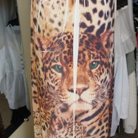 УНИКАЛНО КРАСИВА дълга рокля в леопардов принт с отворен гръб, снимка 7 - Рокли - 37396274