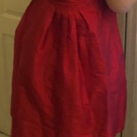 Дамска официална червена сатенена рокля, снимка 3 - Рокли - 24854546