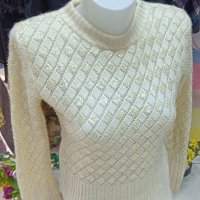 Дамски пуловер с кашмир-ръчно плетиво, снимка 3 - Блузи с дълъг ръкав и пуловери - 43819572
