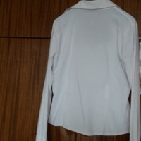Бяла блуза с дълъг ръкав, снимка 6 - Ризи - 37311536