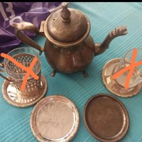 Арабски чайник с чинийки, снимка 3 - Чинии - 42614283