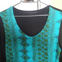 Дамска блуза с дълъг ръкав памучно трико, снимка 2 - Блузи с дълъг ръкав и пуловери - 34630046