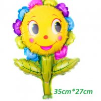 Весело цвете фолио фолиев балон хелий и въздух парти рожден ден, снимка 1 - Други - 26310380