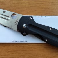 Сгъваем нож Spyderco Schempp EuroEdge, снимка 2 - Ножове - 37345533