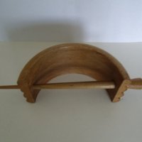 № 6975 стара дървена шнола за коса   - размер 8 / 4 см , игла 13 см, снимка 4 - Други ценни предмети - 40654566
