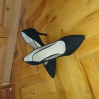 Обувки велур, снимка 1 - Дамски елегантни обувки - 26223487