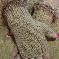 плетени дамски ръкавици , снимка 5 - Ръкавици - 42666489