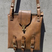 Стара дамска кожена чанта #13, снимка 2 - Антикварни и старинни предмети - 36891272