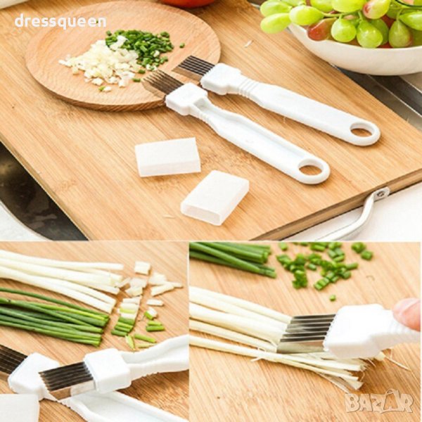 1859 Домакински нож за рязане на пресен лук и праз, снимка 1