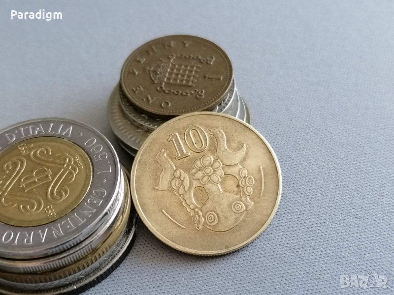 Mонета - Кипър - 10 цента | 2002г., снимка 1