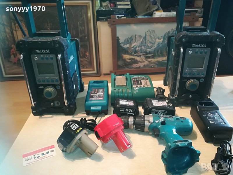 makita radio & charger & battery 0205211201, снимка 1