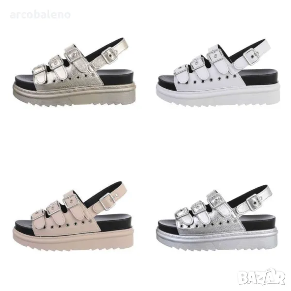 Дамски сандали на клин, 4цвята , снимка 1