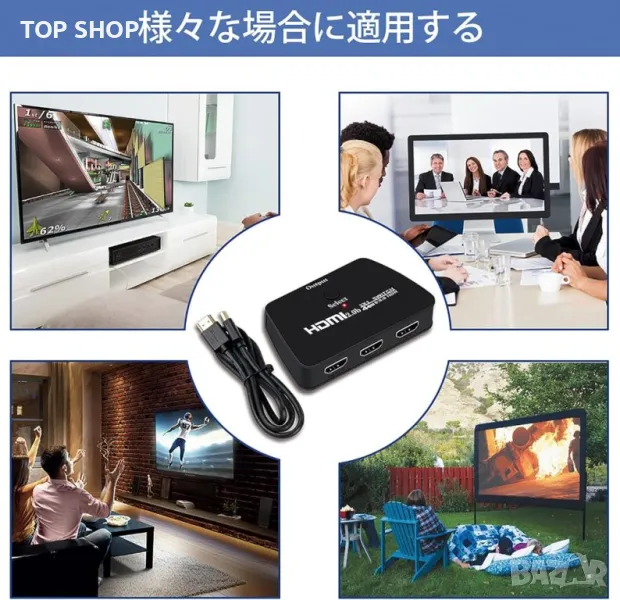 HDMI превключвател, 3 входа 1 изход,4K60Hz, 4K,3D,HDCP2.2,HDMI2.PS4, игрови конзоли, компютри, снимка 1