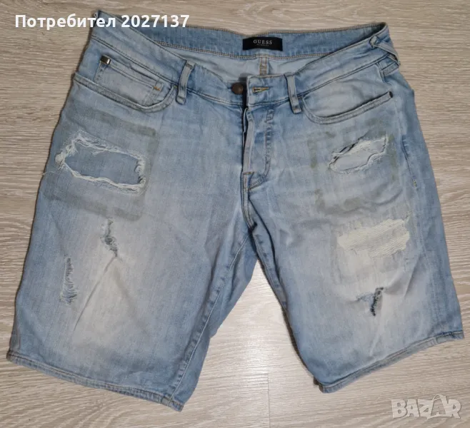 Мъжки къси дънки Guess + подарък тениска, снимка 1